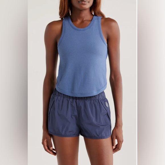 free people movement Tops - NWOT FP Movement Comeback Crop Tank in Blue Indigo Size Large